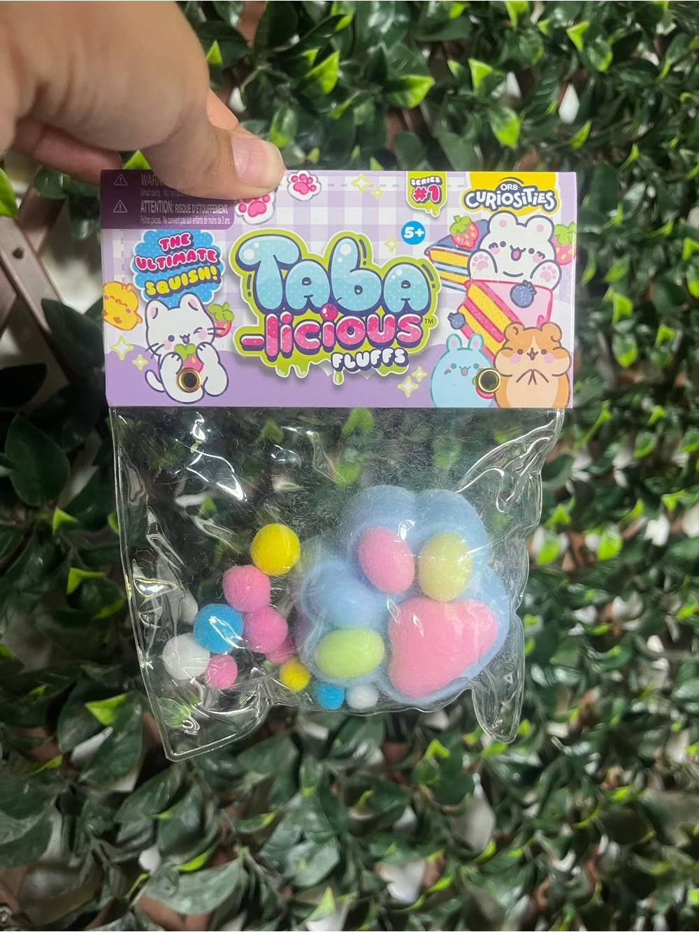 Tabalicious Fluffs Kids Toy - Pastel Blue, Pink & Yellow Squishy
